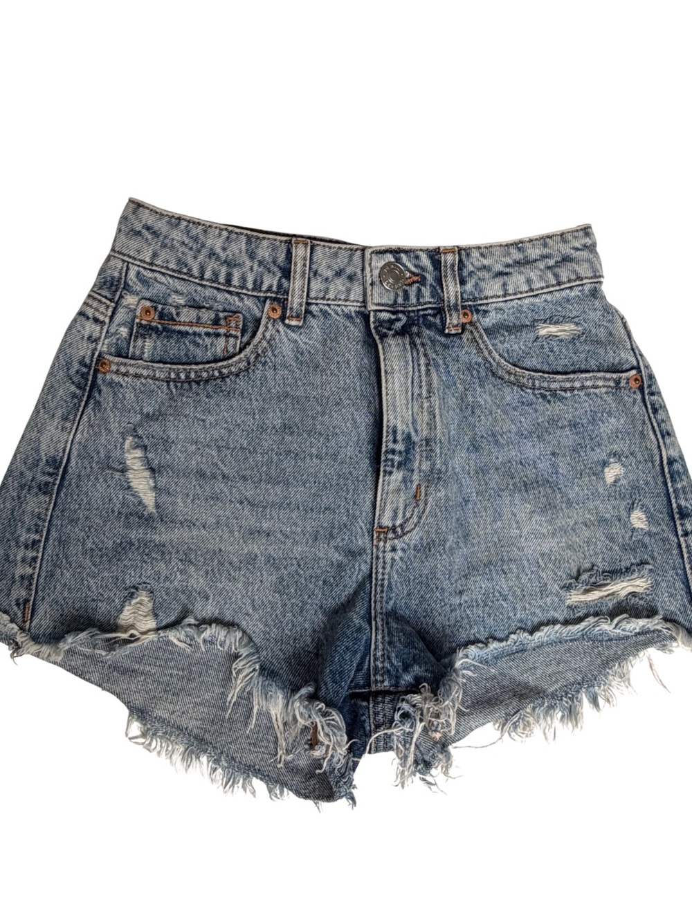 Garage Light Blue Distressed Denim Cutoff Shorts